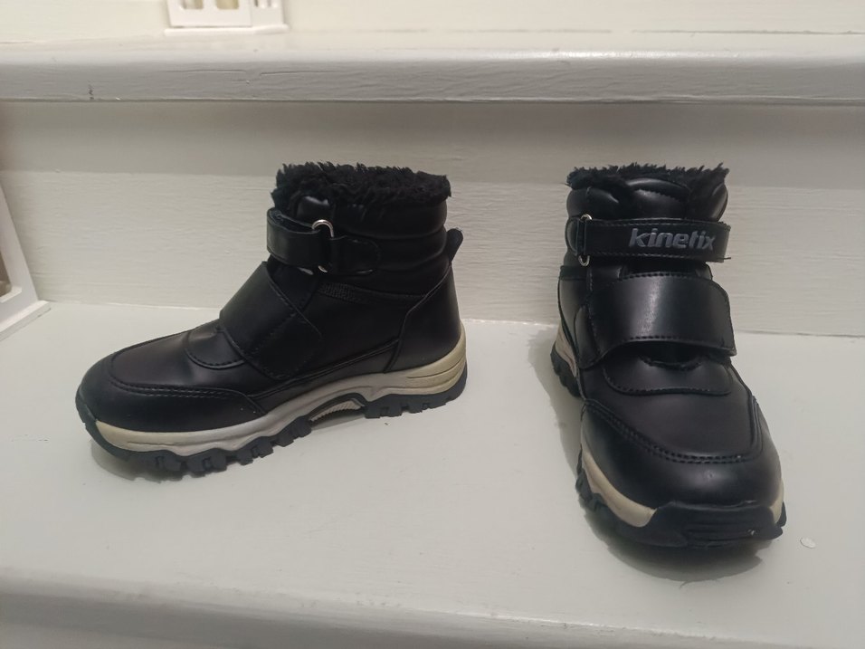 Çocuk Siyah Tokalı Biker Bot - Görsel 3