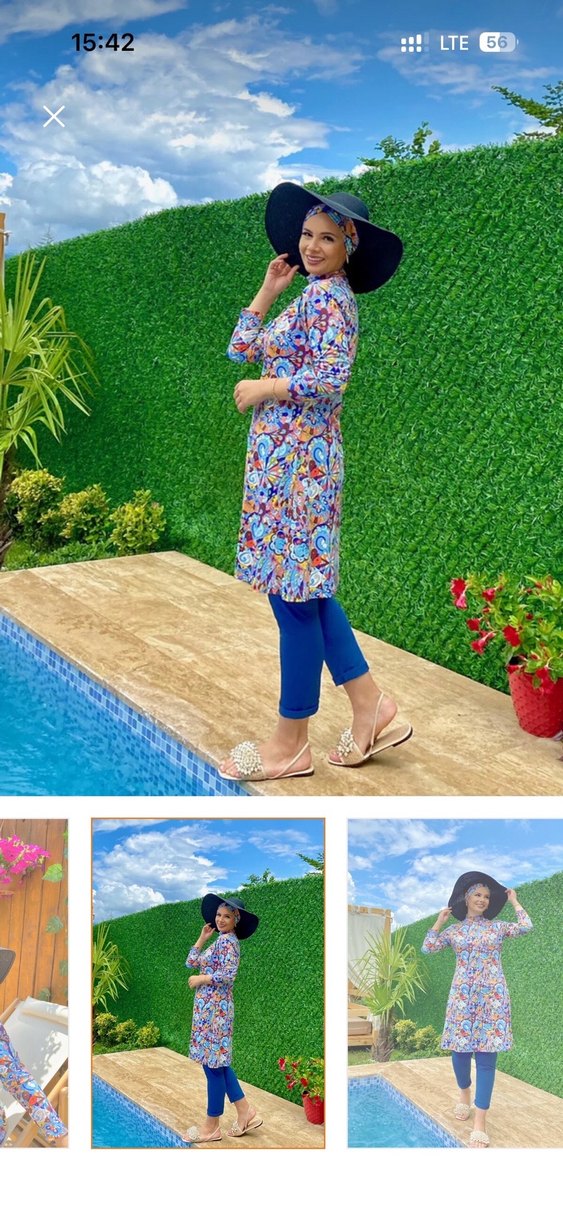 Renkli Tesettür Mayo (haşema) - Görsel 2