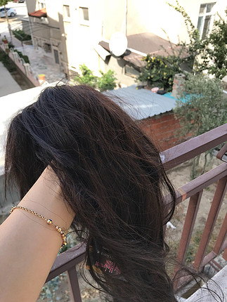 m Beden kahverengi Renk Yeni etiketli önü kakül peruk 70 tl aldım