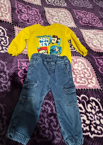 Sarı Uzun Kollu Bebek Erkek Takım - Görsel 6