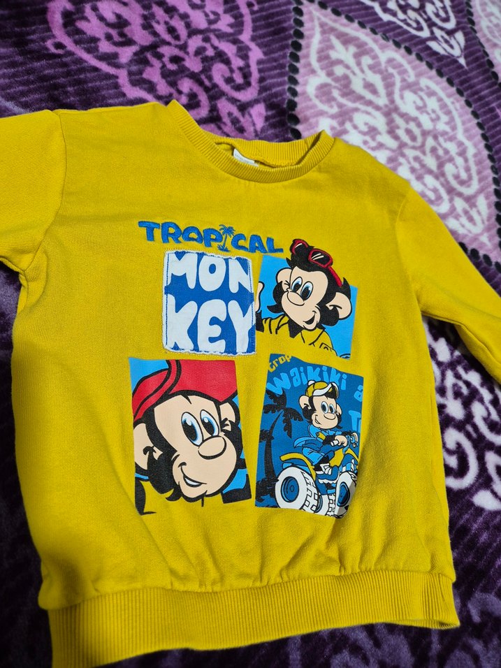 Sarı Uzun Kollu Bebek Erkek Takım - Görsel 3