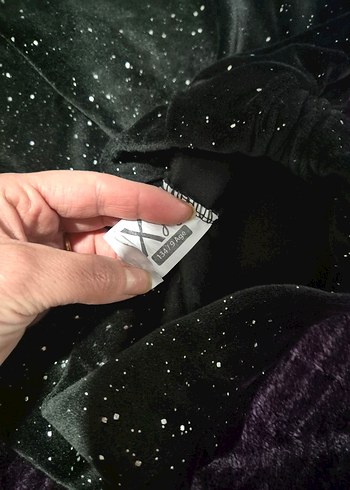 Simli Siyah Kadın Uzun Kumaş Pantolon kız çocuk 8 yaş - Görsel 2