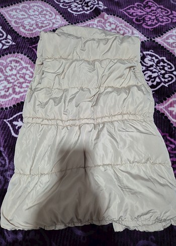 Kürk Detaylı Beyaz Kadın Şişme Yelek - Görsel 5