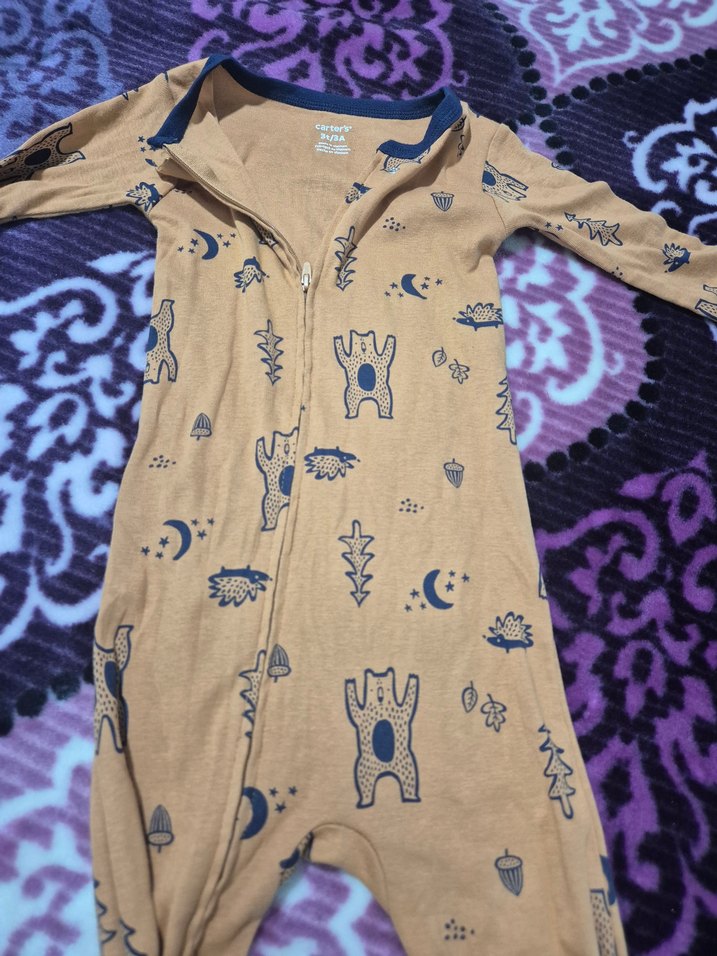 Uzun Kollu Fermuarlı Erkek Bebek Tulum - Görsel 3