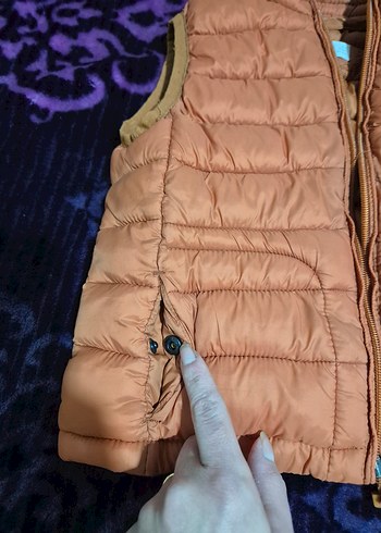 Kahverengi Kürklü Çocuk Kışlık yelek - Görsel 5