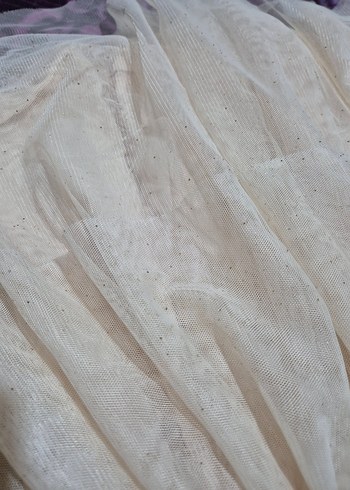 Uzun Kollu Beyaz Nakışlı Kız Elbisesi - Görsel 5