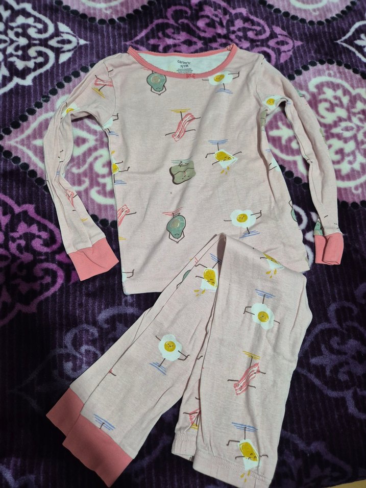 Kız Çocuk Pembe Pamuklu Uzun Kollu Pijama - Görsel 3