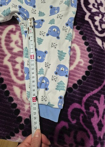 Mavi Baskılı Erkek Bebek Tulum - Görsel 3