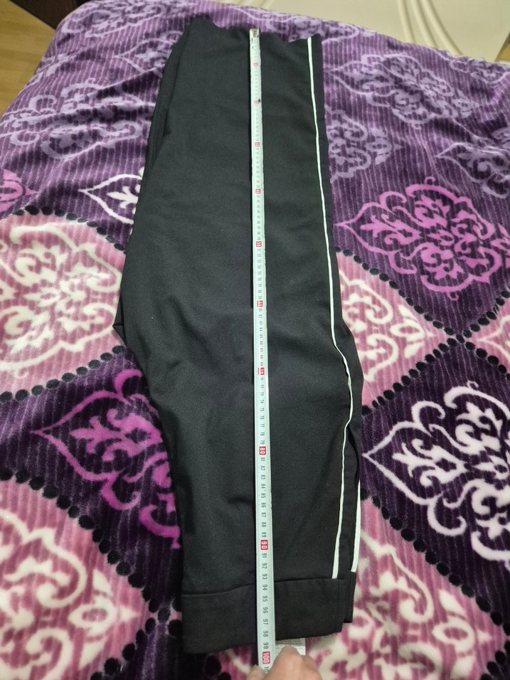 Siyah Midi Kumaş Kadın Pantolon - Görsel 3