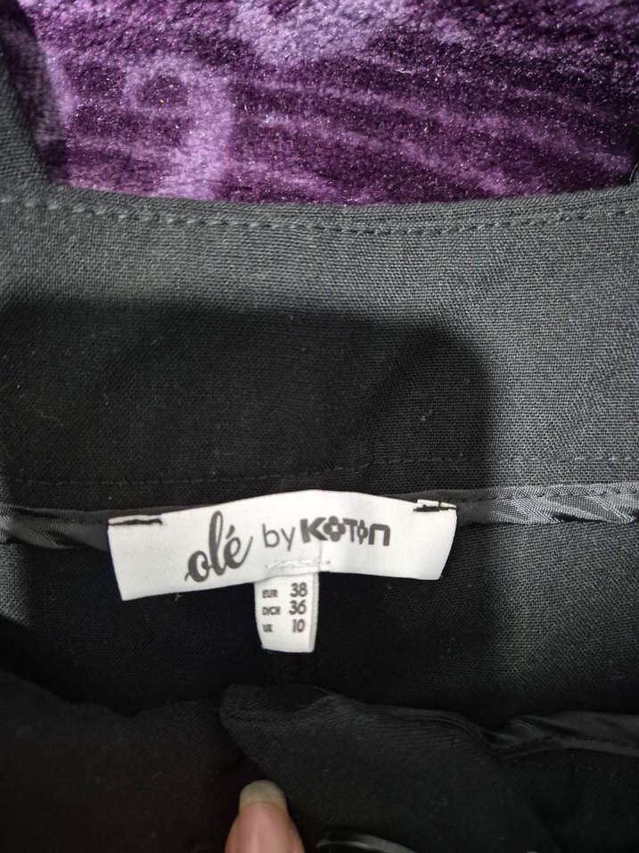 Siyah Midi Kumaş Kadın Pantolon - Görsel 4