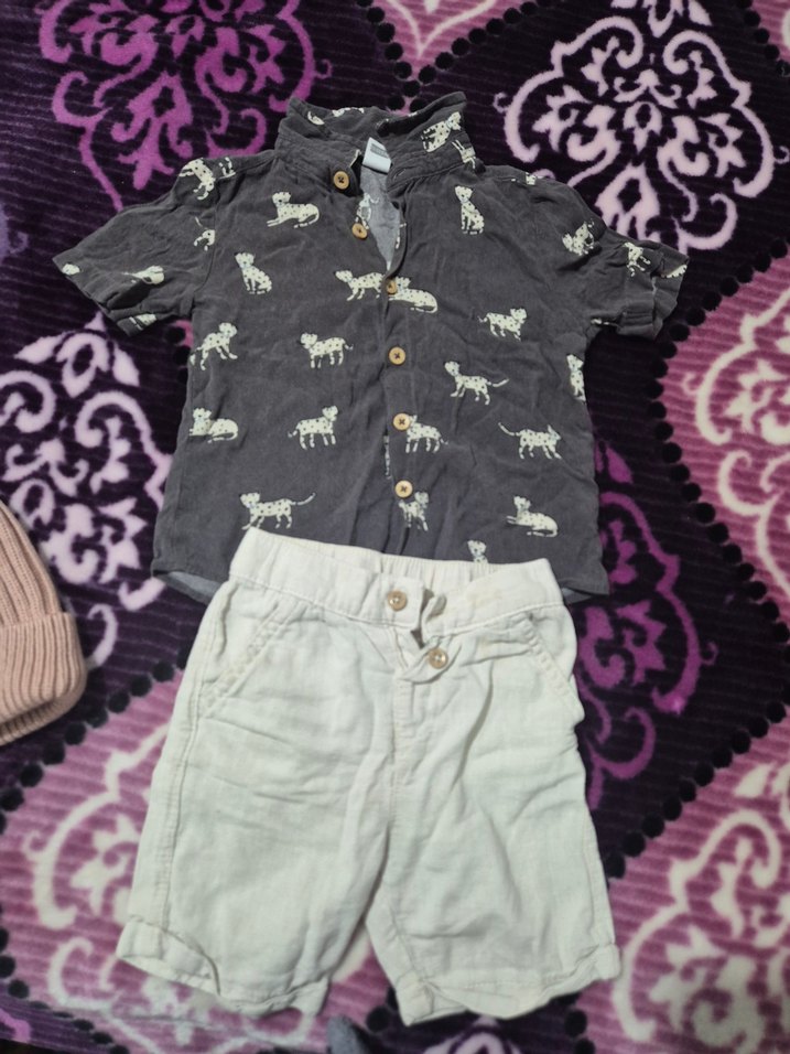 Gri Pamuklu Uzun Kollu Hamile Gömleği - Görsel 3