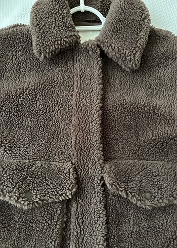 xs Beden kahverengi Renk Kahverengi Peluş Kadın Ceket