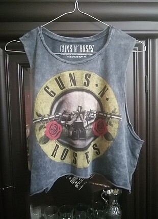 Guns n Roses kalın askılı bluz