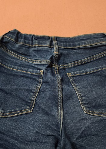 likralı kot şort - Görsel 7