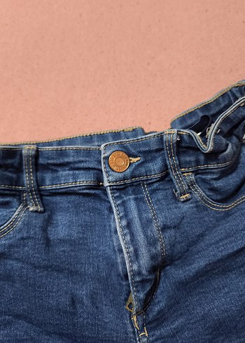 likralı kot şort - Görsel 3