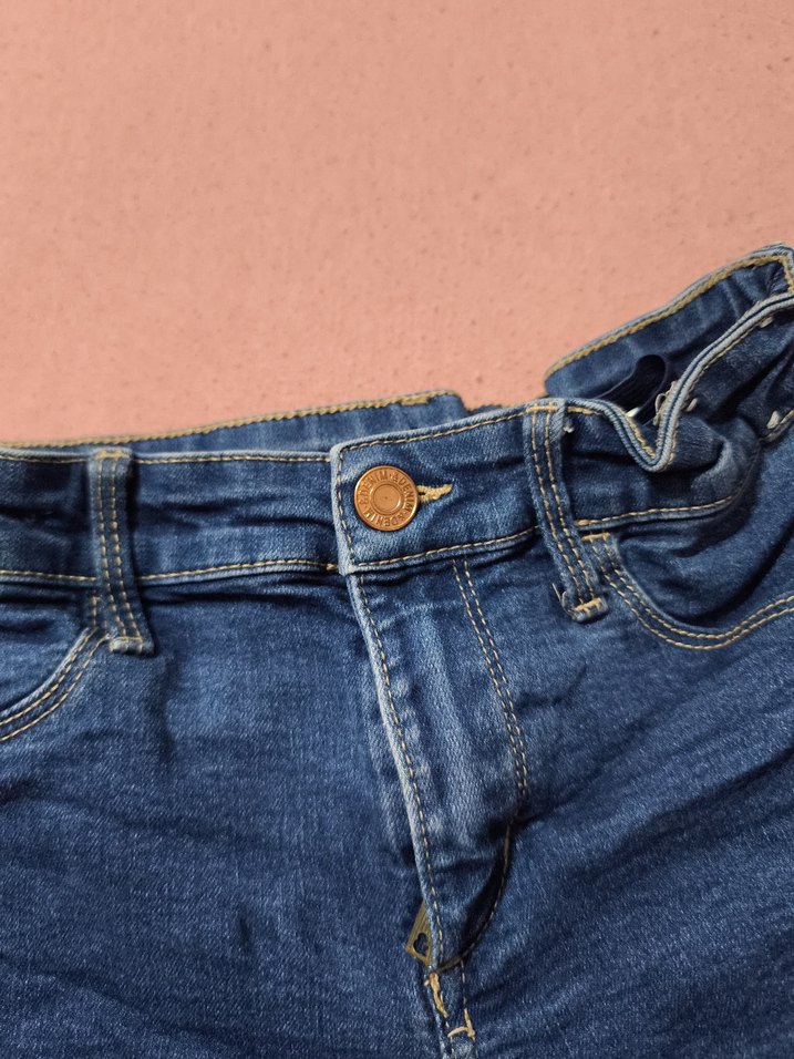 likralı kot şort - Görsel 3