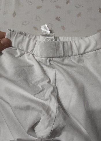 Beyaz  Çocuk Pamuklu Rahat Tayt - Görsel 3