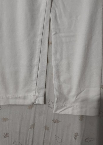 Beyaz  Çocuk Pamuklu Rahat Tayt - Görsel 2