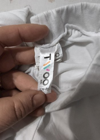 Beyaz  Çocuk Pamuklu Rahat Tayt - Görsel 4