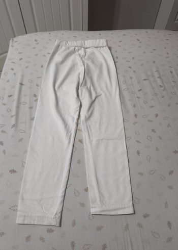 Beyaz  Çocuk Pamuklu Rahat Tayt - Görsel 6