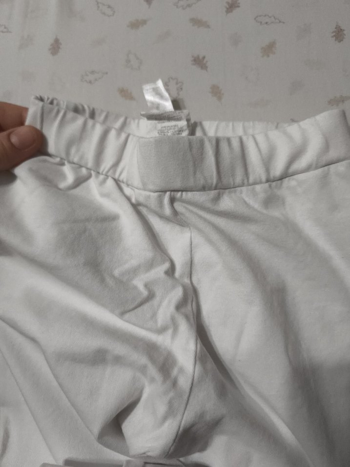 Beyaz  Çocuk Pamuklu Rahat Tayt - Görsel 3