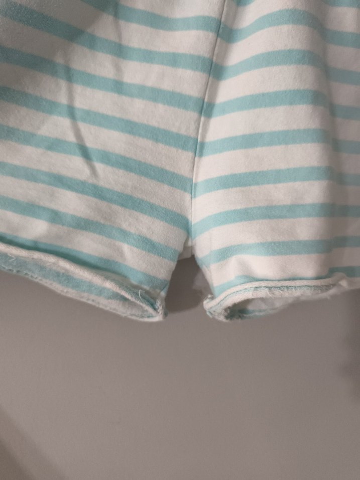 Çizgili Mavi Çocuk Şortu - Görsel 2