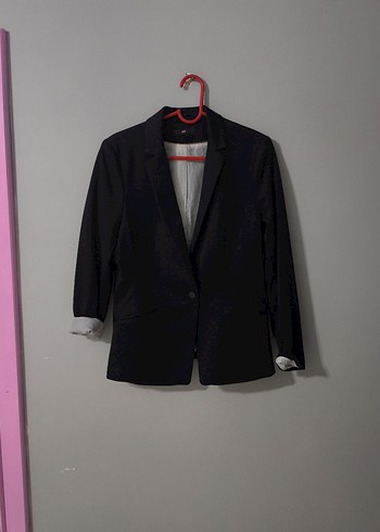 Siyah Düğmeli Kadın Blazer
