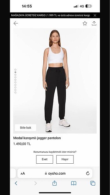 Oysho jogger eşofman lastikli