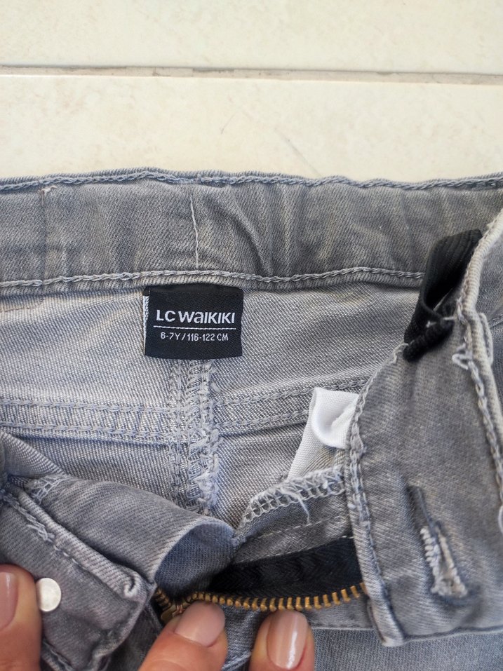 Gri Erkek Çocuk Denim Pantolon - Görsel 4