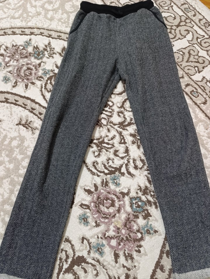 Gri Kadın Midi Kumaş pijama - Görsel 2