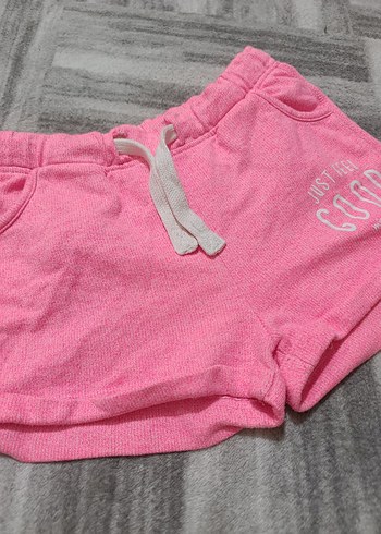 Pembe Pamuklu Kız Şortu - Görsel 2