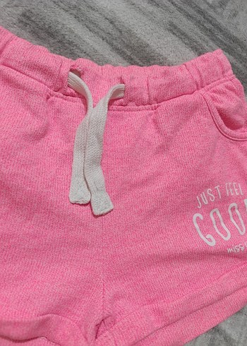 Pembe Pamuklu Kız Şortu - Görsel 3