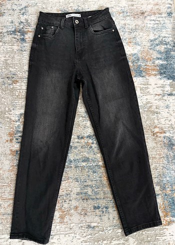 Zara Siyah mom jean - Görsel 5