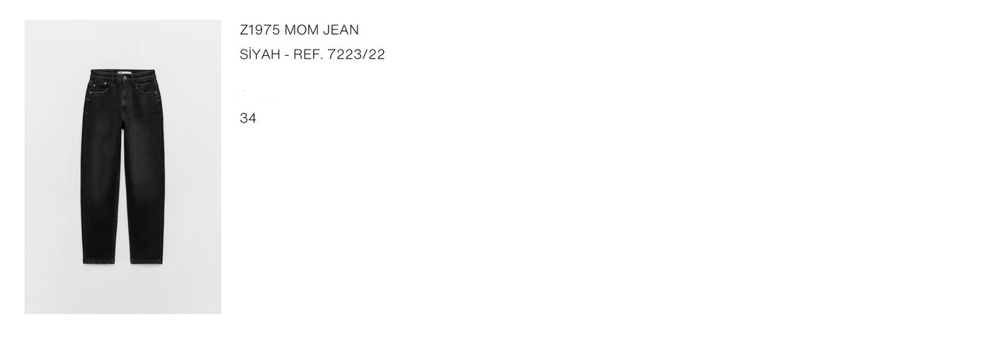 Zara Siyah mom jean - Görsel 2