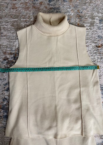 Zara krem rengi ikili takım - Görsel 5