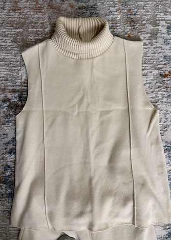 Zara krem rengi ikili takım - Görsel 3