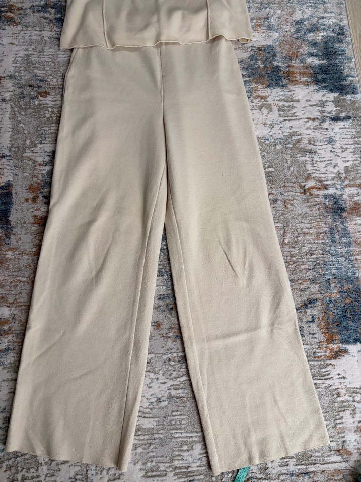 Zara krem rengi ikili takım - Görsel 2