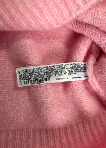 Zara Pembe V Yaka Örgü Kadın Hırka - Görsel 7