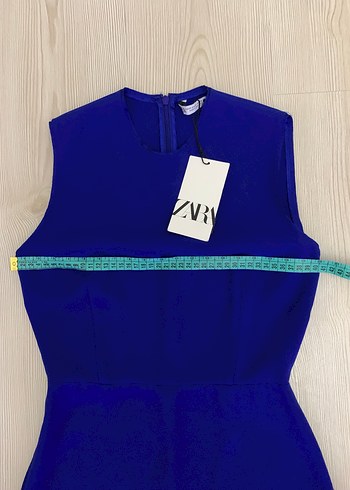 Zara Kadın Lacivert Uzun Kolsuz Elbise - Görsel 6