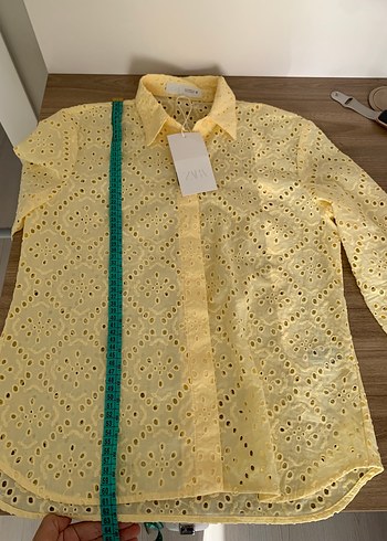 ZARA FİSTO İŞLEMELİ GÖMLEK - Görsel 5