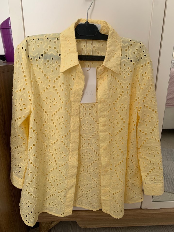 ZARA FİSTO İŞLEMELİ GÖMLEK - Görsel 4