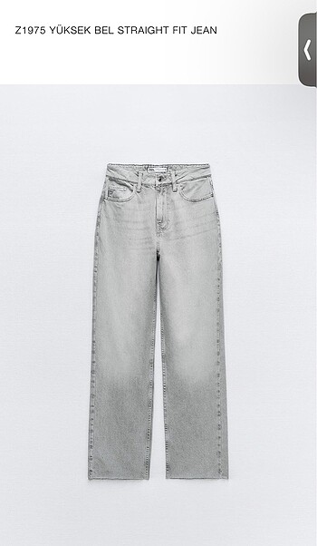ZARA STRAİGHT FİT GRİ JEAN PANTOLON