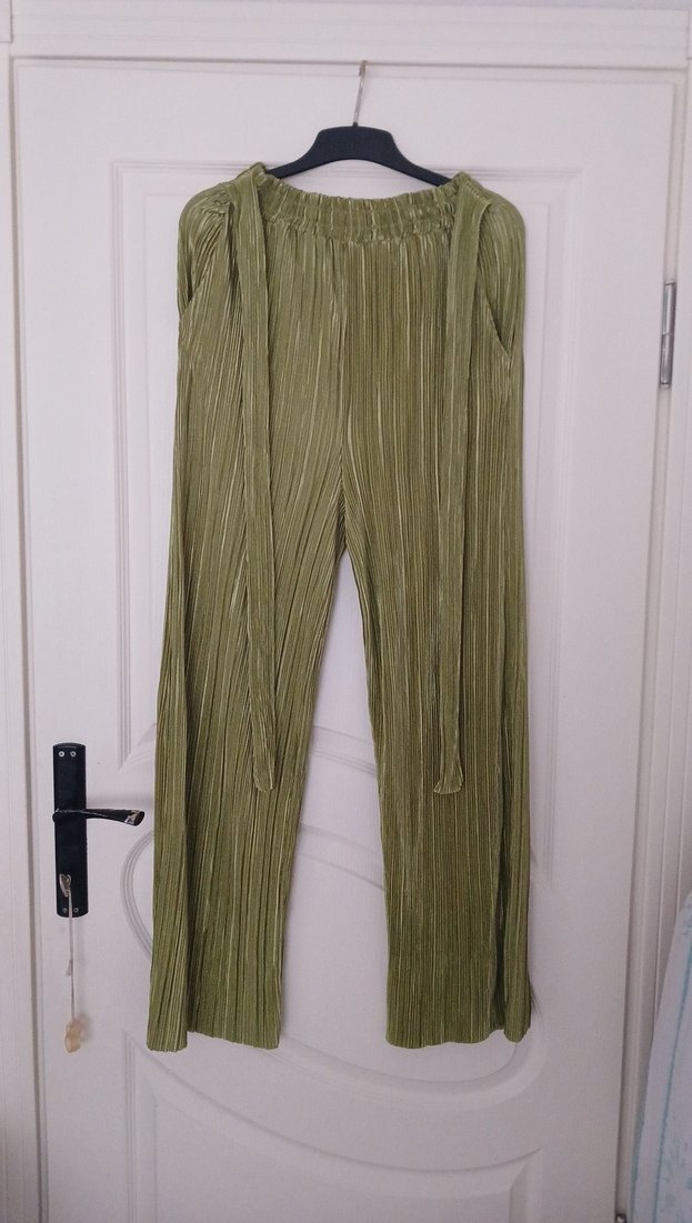 Pilili Kısa Kesim Kadın Keten Gömlek - Görsel 3