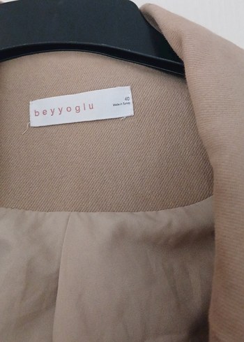 Zara Bej Keten Düğmeli Kadın Blazer Ceket