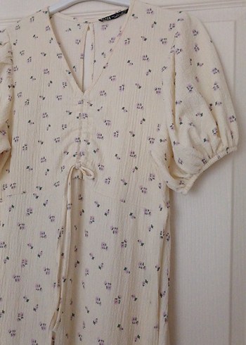 Bej V Yaka Bohem Uzun Elbise - Görsel 3