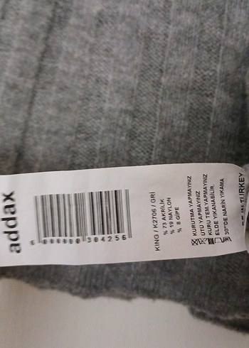 Gri Boğazlı Triko Kadın Kazak - Görsel 2