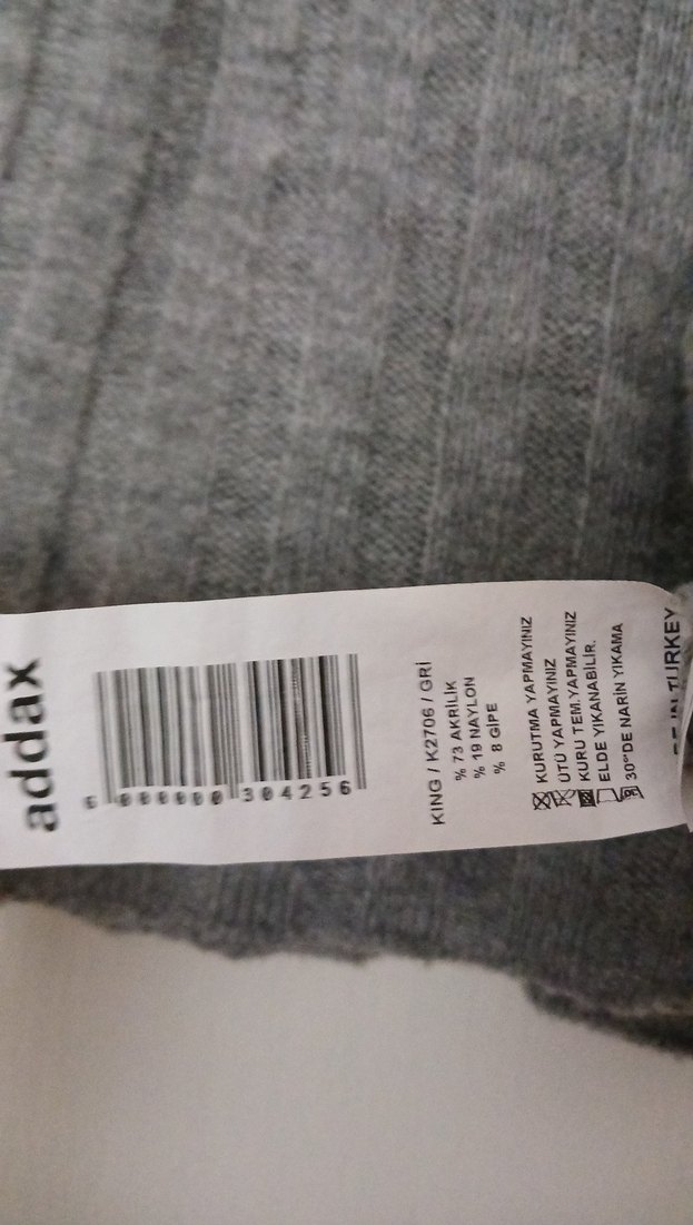 Gri Boğazlı Triko Kadın Kazak - Görsel 2
