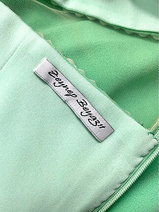 m Beden yeşil Renk Tasarım Elbise