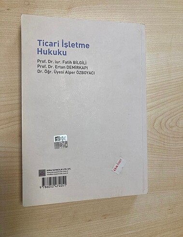  Ticari İşletme Hukuku Bilgili/Demirkapı