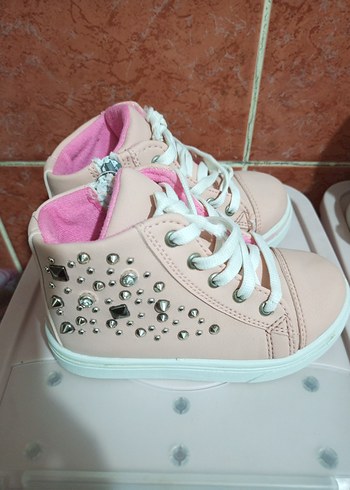 Pembe Taşlı Kız Çocuk Spor Ayakkabı